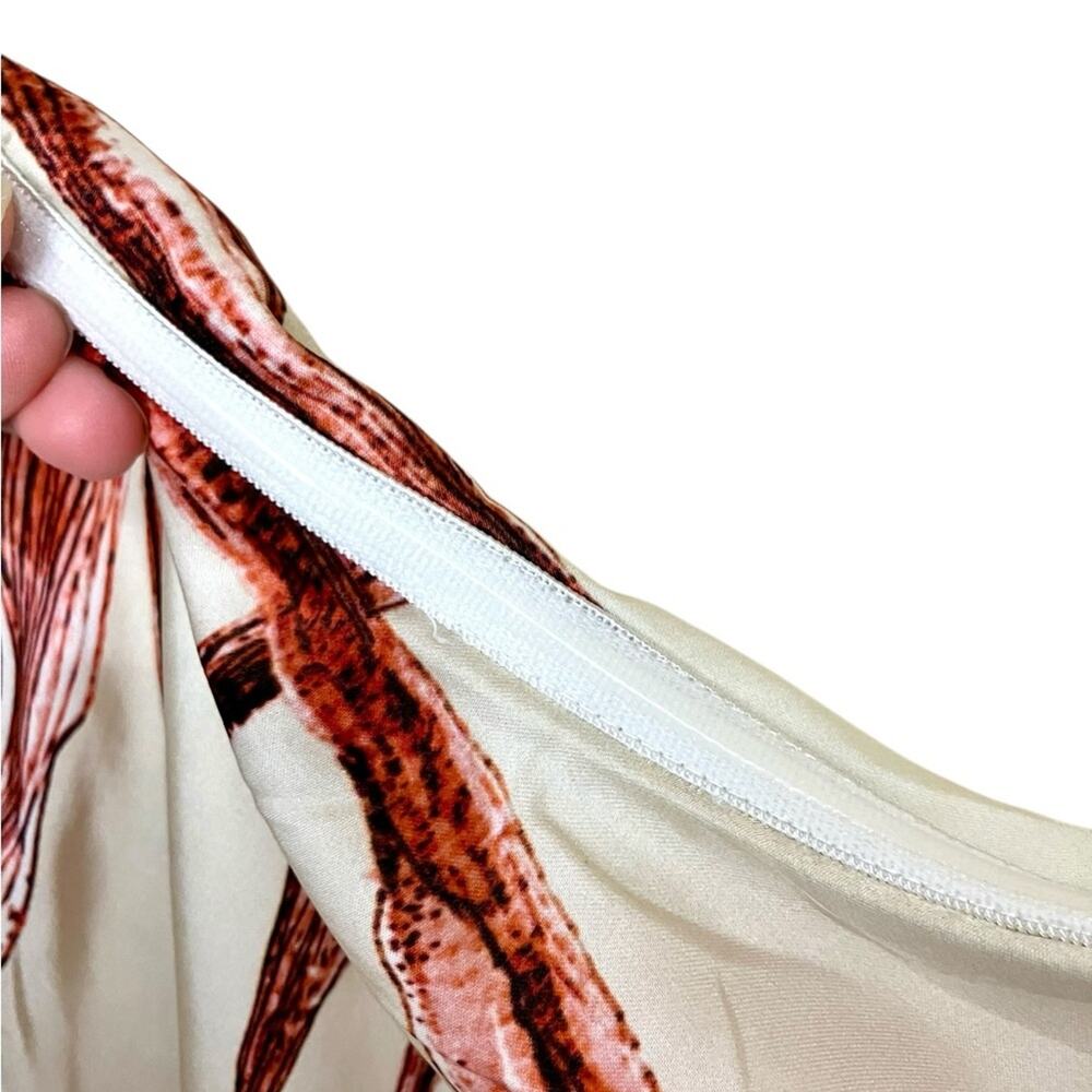 NWT Rococo Sand Grace Strapless Satin Maxi Dress White and Pink Floral L - Picture 7 of 8